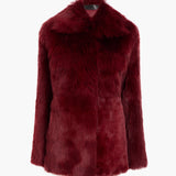 Khaite - Iana Jacket in Oxblood Shearling