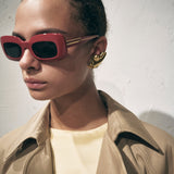 KHAITE x Oliver Peoples 1966C in Red and Grey