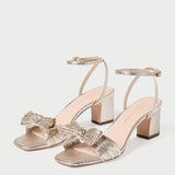 Roeffler Randall - Kimora Champagne Pleated Bow Heel