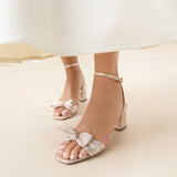 Roeffler Randall - Kimora Champagne Pleated Bow Heel