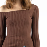 Elleme - Asymmetric Fitted Jumper Brown