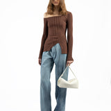 Elleme - Asymmetric Fitted Jumper Brown