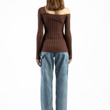 Elleme - Asymmetric Fitted Jumper Brown