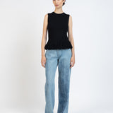 Elleme - Knit top With Fringe/Black