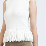 Elleme - Knit top With Fringe/Off White