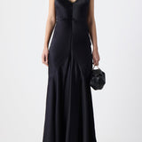 GABRIELA HEARST - Brigita Slip Maxi Dress in Black Silk Velvet