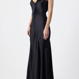 GABRIELA HEARST - Brigita Slip Maxi Dress in Black Silk Velvet