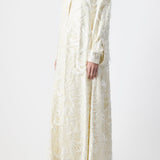 GABRIELA HEARST - Hillman Cape in Ivory Silk Virgin Wool Jacquard