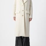 GABRIELA HEARST - Charles Coat in Ivory Recycled Cashmere Boucle