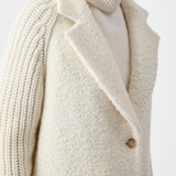 GABRIELA HEARST - Charles Coat in Ivory Recycled Cashmere Boucle