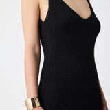 GABRIELA HEARST - Downs Knit Slip Midi Dress in Black Silk Cashmere