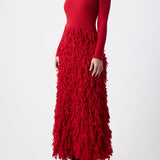 GABRIELA HEARST - Turner Knit Maxi Dress in Scarlet Red Virgin Wool Cashmere Silk