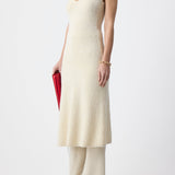 GABRIELA HEARST - Downs Knit Slip Midi Dress in Ivory Silk Cashmere