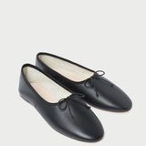 Roeffler Randall - Landon Black Leather Ballet Flat