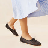 Roeffler Randall - Landon Black Mesh Ballet Flat