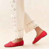 Roeffler Randall - Landon Red Mesh Ballet Flat