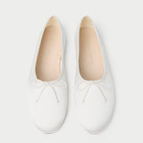 Roeffler Randall - Landon Cream Satin Ballet Flat