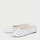 Roeffler Randall - Landon Ecru/Silver Ballet Flat