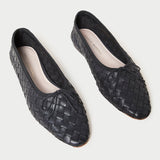 Roeffler Randall - Landry Black Woven Ballet Flat