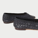 Roeffler Randall - Landry Black Woven Ballet Flat