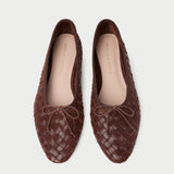 Roeffler Randall - Landry Chocolate Woven Ballet Flat