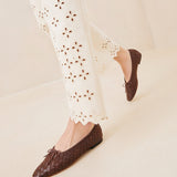 Roeffler Randall - Landry Chocolate Woven Ballet Flat