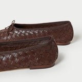 Roeffler Randall - Landry Chocolate Woven Ballet Flat