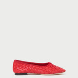 Roeffler Randall - Landry Red Woven Ballet Flat