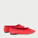 Roeffler Randall - Landry Red Woven Ballet Flat