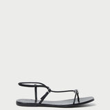 Roeffler Randall - Lara Black Leather Sandal