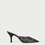 Roeffler Randall - Layla Black Lace Mesh Mule