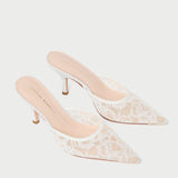 Roeffler Randall - Layla White Lace Mule