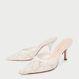 Roeffler Randall - Layla White Lace Mule