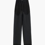 Khaite - Lenton Pant in Black with White Stripe