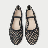 Roeffler Randall - Leonie Black Crochet Ballet Flat