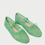 Roeffler Randall - Leonie Green Crochet Ballet Flat