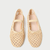 Roeffler Randall - Leonie Natural Crochet Ballet Flat