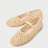 Roeffler Randall - Leonie Natural Crochet Ballet Flat