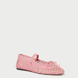 Roeffler Randall - Leonie Pink Crochet Ballet Flat