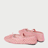 Roeffler Randall - Leonie Pink Crochet Ballet Flat