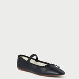 Roeffler Randall - Leonie Black Leather Ballet Flat