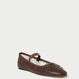 Roeffler Randall - Leonie Chocolate Leather Ballet Flat