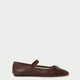 Roeffler Randall - Leonie Chocolate Leather Ballet Flat