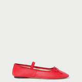 Roeffler Randall - Leonie Red Leather Ballet Flat