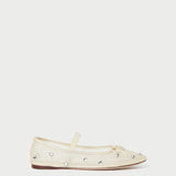 Roeffler Randall - Leonie Cream/Crystal Ballet Flat