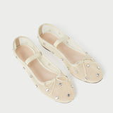 Roeffler Randall - Leonie Cream/Crystal Ballet Flat