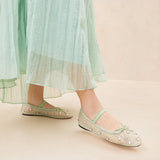 Roeffler Randall - Leonie Seafoam/Crystal Ballet Flat