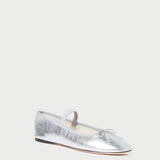 Roeffler Randall - Leonie Silver Leather Ballet Flat