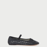 Roeffler Randall - Leonie Black Woven Ballet Flat