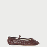 Roeffler Randall - Leonie Espresso Woven Ballet Flat